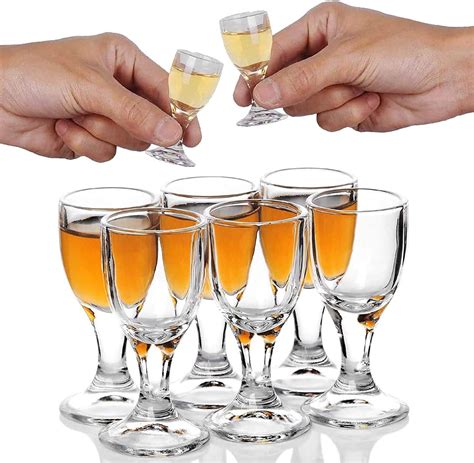 Amazon.com | 11ml 0.4oz Shot Glasses Set of 6 Sake Glass Set Chinese ...