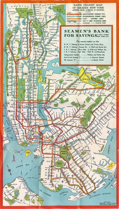 New York Subway Map 1930 - NYC • mappery