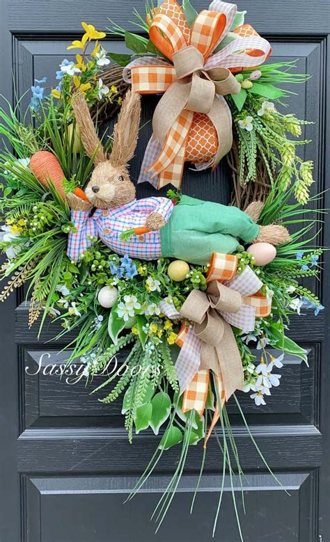 Front Door Wreath Easter Wreath Wreaths Wreaths & Door Hangers ...