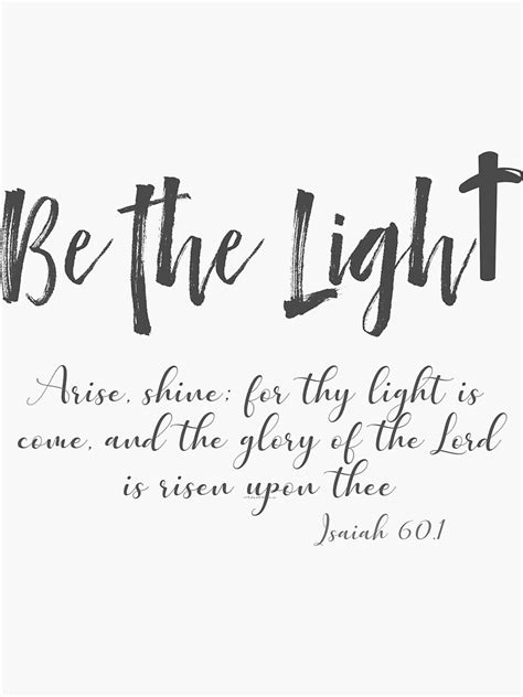 "Be the Light with KJV Bible Verse" Sticker for Sale by motivateme | Redbubble