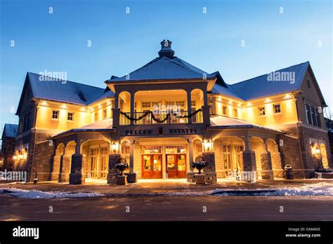 Canada,Ontario,Niagara-on-the-Lake, Peller Estates Winery in winter ...