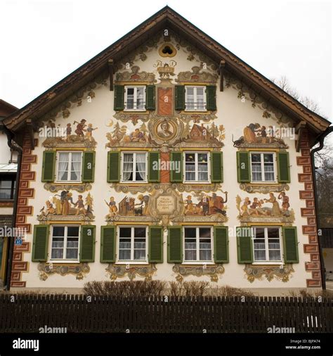 The Hansel and Gretel House in the Bavarian town of Oberammergau, Bavaria, Germany Stock Photo ...