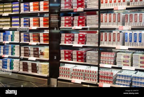 Cigarettes in Canary Islands airport duty free shop Stock Photo ...