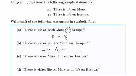 Logic Example: Translating to Symbolic Form - YouTube