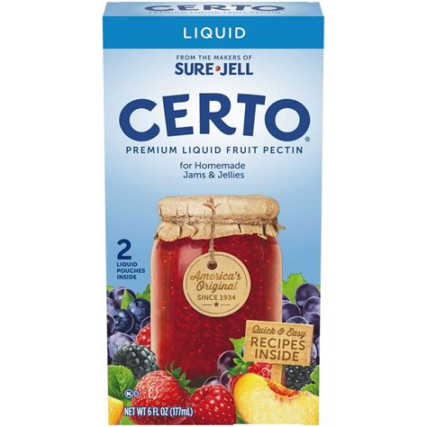 Certo Premium Liquid Fruit Pectin, 2 ct Packs - Walmart.com - Walmart.com