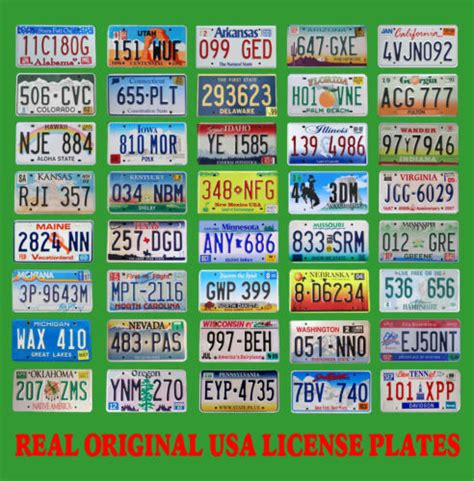 40 UNITED STATES LICENSE PLATES LOT NUMBER TAG ORIGINAL USA AMERICAN ...