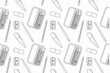 Back To School Pencil Case Coloring Page Stock Illustration  sketch template