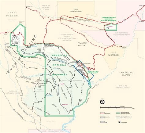 Park Map of Bandelier National Monument - Full size | Gifex