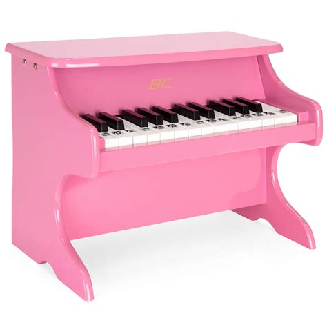 Best Choice Products Kids 25-Key Wooden Learn-To-Play Mini Piano w ...