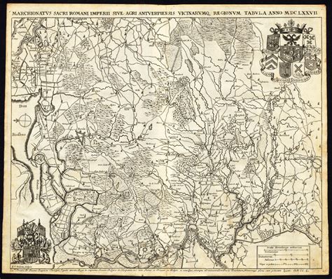 Antique Map-MARGRAVIATE OF ANTWERP-BRABANT-BELGIUM-NETHERLANDS-Le Roy-1678: (1678) Kunst ...