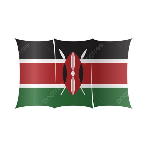 Kenya Flag Vector, Kenya, Flag, Kenya Flag Waving PNG and Vector with ...