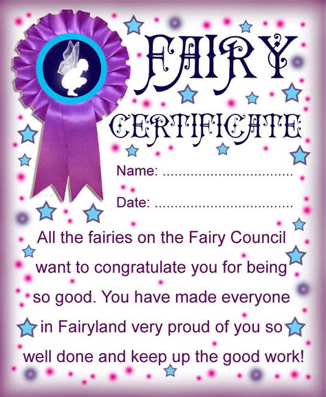 fairy printable certificate | Tooth fairy certificate, Tooth fairy letter, Tooth fairy letter ...