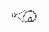 Ham Clip Art Black And White sketch template