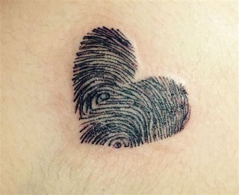 fingerprint heart tattoo in 2020 | Fingerprint tattoos, Fingerprint ...