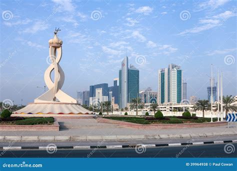 Doha oryx and towers editorial stock photo. Image of qatar - 39964938