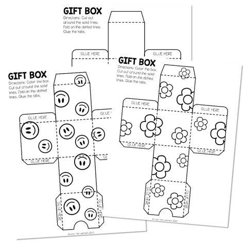 Gift Box Templates - Lucky Little Learners