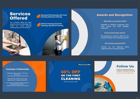 Domestic Cleaning Company Profile Template in MS Word, MS PowerPoint, Illustrator, Google Slides ...