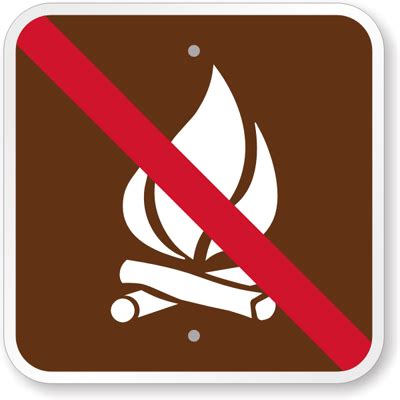 No Campfire Symbol Sign & No Fire Sign at Low Prices, SKU: K-7662