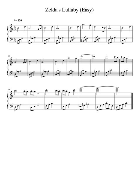 Zelda's Lullaby (Easy) Sheet music for Piano | Download free in PDF or MIDI | Musescore.com