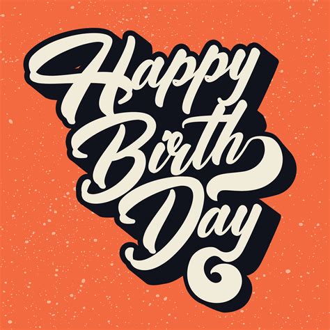 Happy Birthday Typography Vector Design 517848 Vector Art at Vecteezy