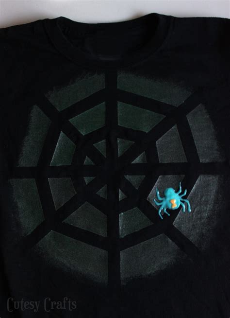 Glow in the Dark Spiderweb Shirt - Cutesy Crafts