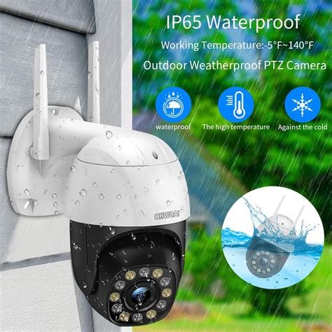 [5X Optical Zoom & Two Way Audio] Wireless PTZ Security Camera Oudoor ...