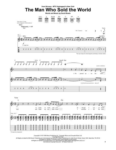 The Man Who Sold The World by Nirvana - Guitar Tab - Guitar Instructor