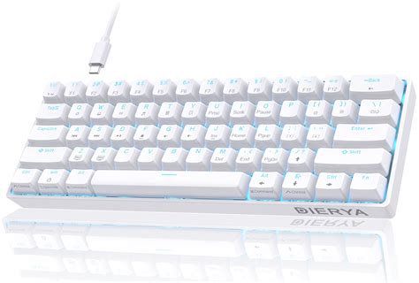 Buy DIERYA 60% Mechanical Keyboard, DK61se Wired Gaming Keyboard with Red Switches, LED Backlit ...