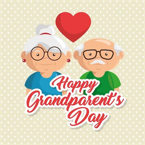 Premium Vector | Happy grandparent day card