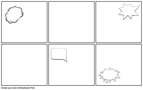 Blank Comic Strip Template Storyboard by emily