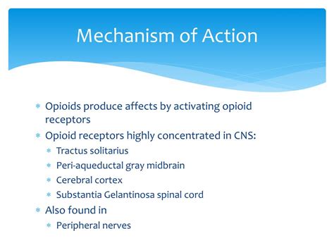 Mechanism Of Action Of Opioid Analgesics