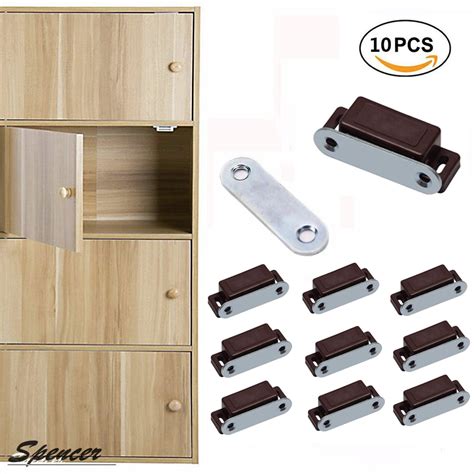 Spencer Pack of 10 Magnetic Cabinet Door Latch Heavy Duty Furniture ...