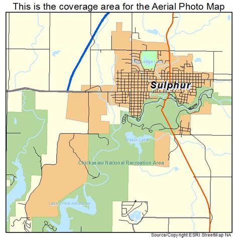 Aerial Photography Map of Sulphur, OK Oklahoma