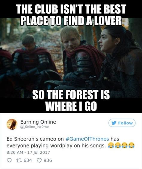 12+ Of The Most Funny Reactions To Ed Sheeran’s Cameo In Game Of ...