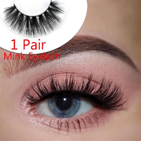 Aliexpress.com : Buy 1Pair Mink Eyelashes 3D Mink Lashes Thick HandMade ...