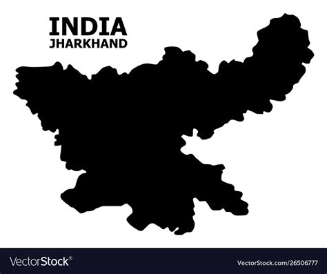 Flat map jharkhand state with caption Royalty Free Vector