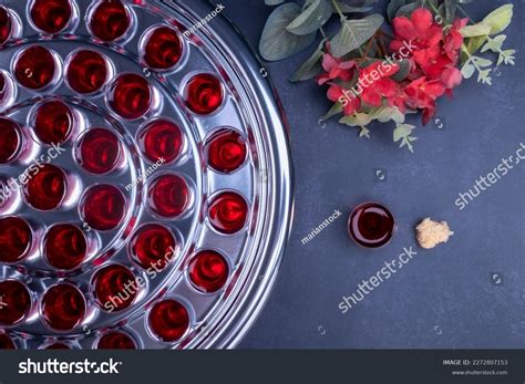 Taking Communion Concept Wine Bread Symbols Stock Photo 2272807153 ...