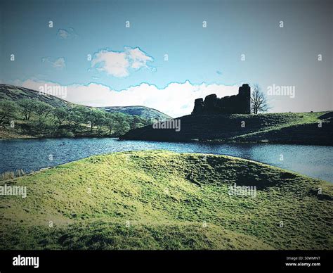 Morton Castle , Thornhill , Scotland Stock Photo, Royalty Free Image ...