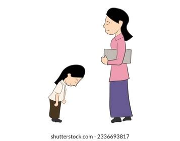 Shy Boy Hugged His Mother Stock Illustration 2036892956 | Shutterstock