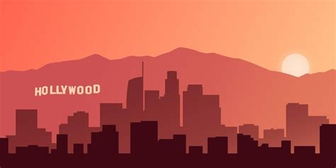 Premium Vector | Los Angeles city skyline