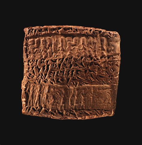 Cuneiform tablet case impressed with four cylinder seals in Assyrian ...