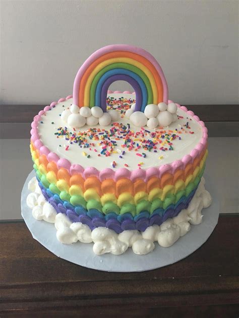 Rainbow cake #rainbowcake | Rainbow birthday cake, Rainbow cake, Cake