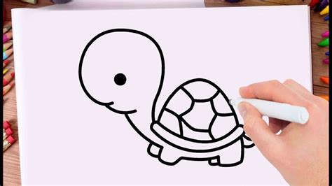 How to Draw Tortoise Easy Learn Drawing a Tortoise Step by Step for Kids - YouTube