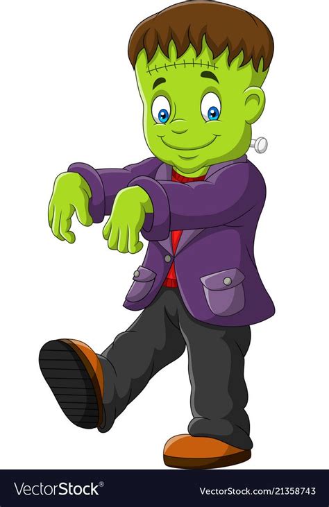 a cartoon character in a purple suit and red shoes