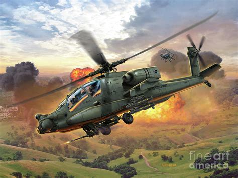 Ah-64 Apache Digital Art by Stu Shepherd - Fine Art America