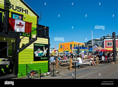 Fisherman's Wharf in Victoria, British Columbia, Canada. Restaurants ...