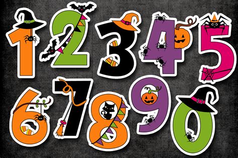 Printable Halloween Numbers - Printable Word Searches