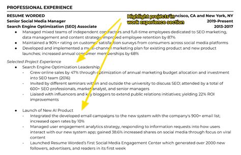 how to include work projects in resume sample How to list projects on a resume