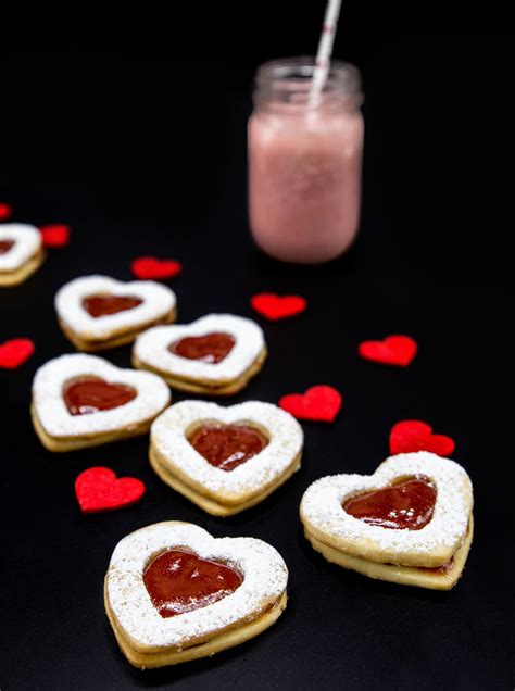 Valentine's Shortbread Cookies with Guava Jam - Lip-Smacking Food