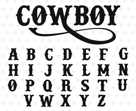 Cowboy Font Western Monogram Font Western Font Style Font With Tails Old West Font Western Font ...